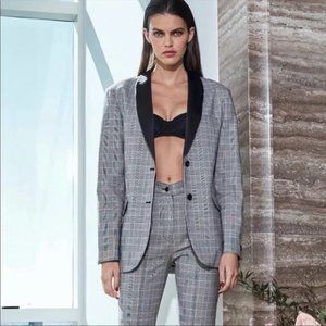 Fleur du mal  Plaid Chest Blazer, Sz 0